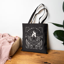 Prometheus Tarot Tote Bag Greek Mythology Gift for Him Mythcore Prometheus God of Fire Light academia Cotton Canvas Tote Bag
