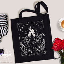 Prometheus Tarot Tote Bag Greek Mythology Gift for Him Mythcore Prometheus God of Fire Light academia Cotton Canvas Tote Bag