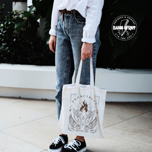 Prometheus Tarot Tote Bag Greek Mythology Gift for Him Mythcore Prometheus God of Fire Light academia Cotton Canvas Tote Bag